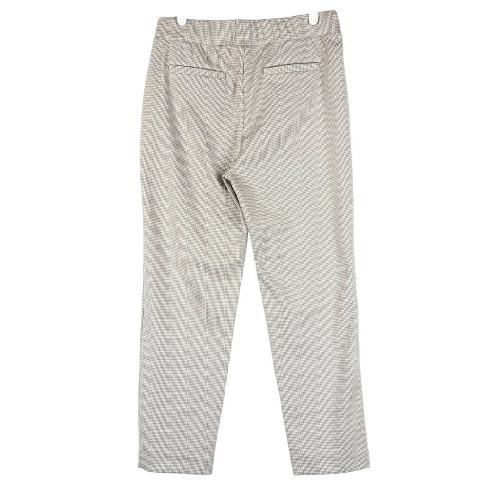 Croft & Barrow Womens Pull-on Stretch Houndstooth Pintuck Beige Ankle Pants Sz S - Picture 2 of 10